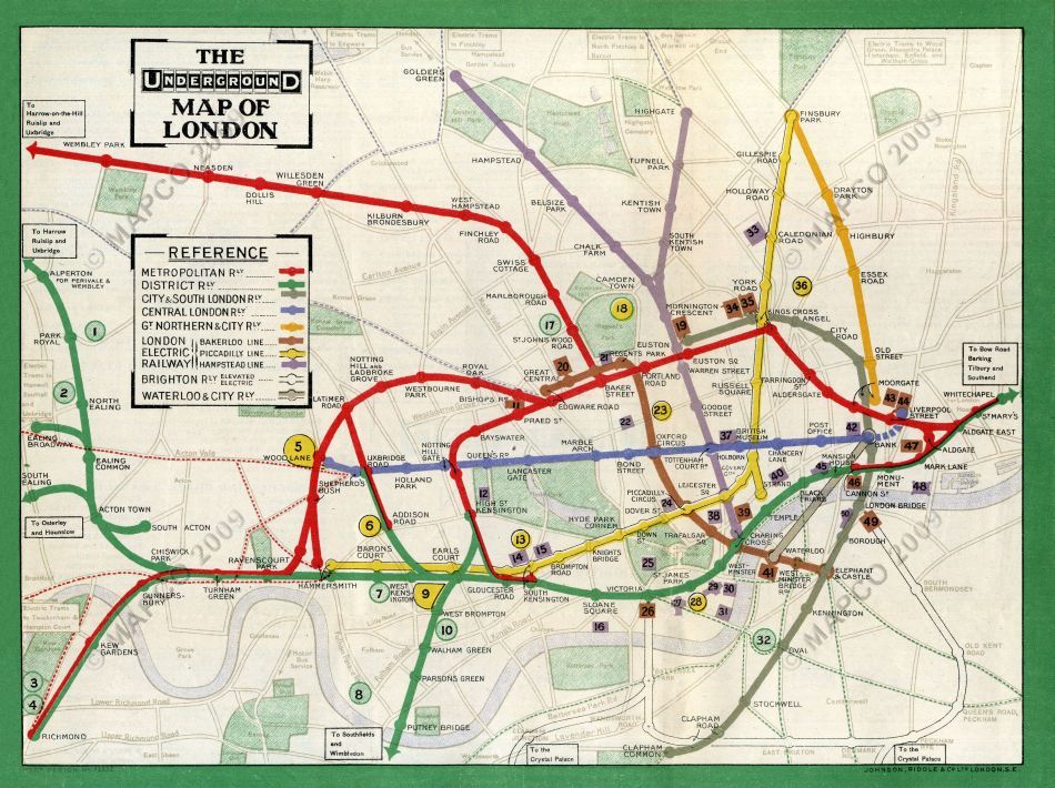 The Underground Map Of London 2011